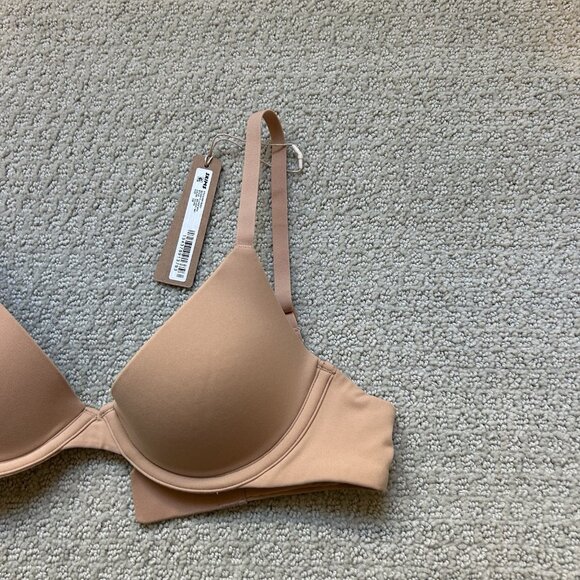 SKIMS Women’s Fits Everybody Scoop Plunge Bra in Ochre Beige Size 32B - Picture 2 of 9